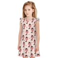 thumbnail image 1 of Balery Dachshund Dog Heart Camisón de princesa para niñas, pijama de algodón con mangas abullonadas, suave y bonito.-X-Large, 1 of 6