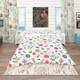 thumbnail image 2 of Designart 'Herbal, Gemstones, Flowers, Insects & Feathers' Bohemian & Eclectic Duvet Cover Set, 2 of 4