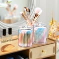 thumbnail image 3 of Yayeee 2 Pack Qtip Holder Bathroom Cotton Swab Canister with Lid Clear Dispenser Set, Blue Gradient, 3 of 6
