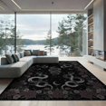 thumbnail image 2 of ODIKA 8'x10' Washable Area Rug Durable, Non-Slip Witchy Snake Moody Whimsical Boho Border Moth Witch Themed Gothic Flowing for Living Room, Under Sectional, Family, 2 of 7