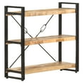 thumbnail image 5 of vidaXL 3-Tier Bookcase 90x30x80 cm Solid Mango Wood, 5 of 5