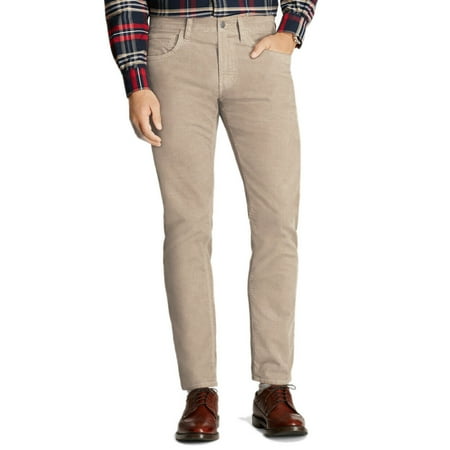 New Brooks Brothers Mens Beige Clark Fit 20 Wale Corduroy Pants 40W x 30L 5372-8