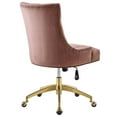 thumbnail image 3 of Modway Regent Tufted Performance Velvet Office Chair, Gold Dusty Rose, 3 of 10