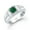 Green Stones, variant on Jewelry Trend Men Engagement Rings 925 Sterling Silver 6*6mm 1.25 CT Princess Cut Blue Synthetic Spinel Eternity Wedding Band for Him Ring Size 10
