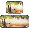 thumbnail image 7 of SKYSONIC Bottles Wineglasses Kitchen Rugs 2 Pieces, Grapes Sunset Floor Mat Room Area Rug Washable Carpet Perfect for Living Room Bedroom Entryway, 7 of 7