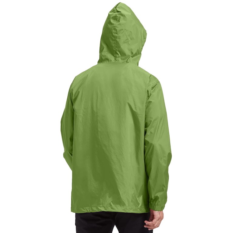 Swisswell Waterproof Rain Jacket Men, Lightweight Running Windbreaker Golf Fashion Coat