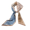 thumbnail image 3 of YUEHUA Silk Scarf Bandana Women Square Satin Hair Wrap Head Scarf Lightweight Neck Scarves Floral Design, 3 of 4