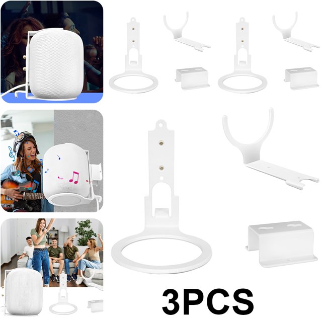 Soporte Altavoz Pared Metal Ahorra Espacio para HomePod2 Hugtrwg Blanco