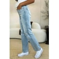 thumbnail image 4 of Judy Blue Full Size High Waist Distressed Straight Jeans - Rosa Apparel, 4 of 11