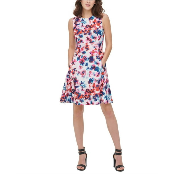 slim fit dress slacks Floral Midi Fit & Flare Dress | Fit and Flare main image 0