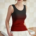 thumbnail image 6 of FAVIPT Womens Workout Tank Tops with Built in Bra Summer 2025 Shirts Sleeveless Gradient Print Padded Blouses Underwear Pajama Gym Camisoles Black,XL, 6 of 7