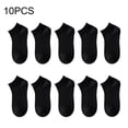 thumbnail image 3 of 10 Pcs Unisex No Show Ankle Socks, Low Cut Cotton Socks Grey Athletic Socks Casual Running Socks for Men Women, No Show Crew Socks Perfect for Daily Wear, Travel, Sports(White One Size), 3 of 4