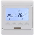 thumbnail image 1 of Termostato de ambiente programable de 7 días, pantalla digital, CA 230 V máx. 3 A, funciona con calefacción por suelo radiante, WG806, color blanco, 1 of 5