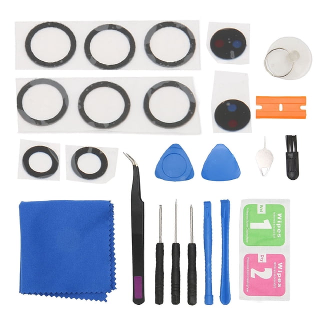 Kit de reemplazo de cristal de cámara trasera para Samsung Galaxy S21 Ultra 5G con herramienta de reparación adhesiva preinstalada