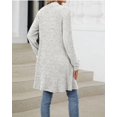 thumbnail image 3 of Aricy Ribbed Knit Cardigan Sweaters for Women Long Dusters Cozy Soft Knitwear Lightweight Open Front Sweater Solid Color Coat Warm Long Sleeve Shrug Cardigans with Pockets, 3 of 5