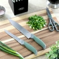 thumbnail image 5 of Oster Lindbergh 14 Piece Stainless Steel Cutlery Set in Green with Soft Grip Handles, 5 of 5