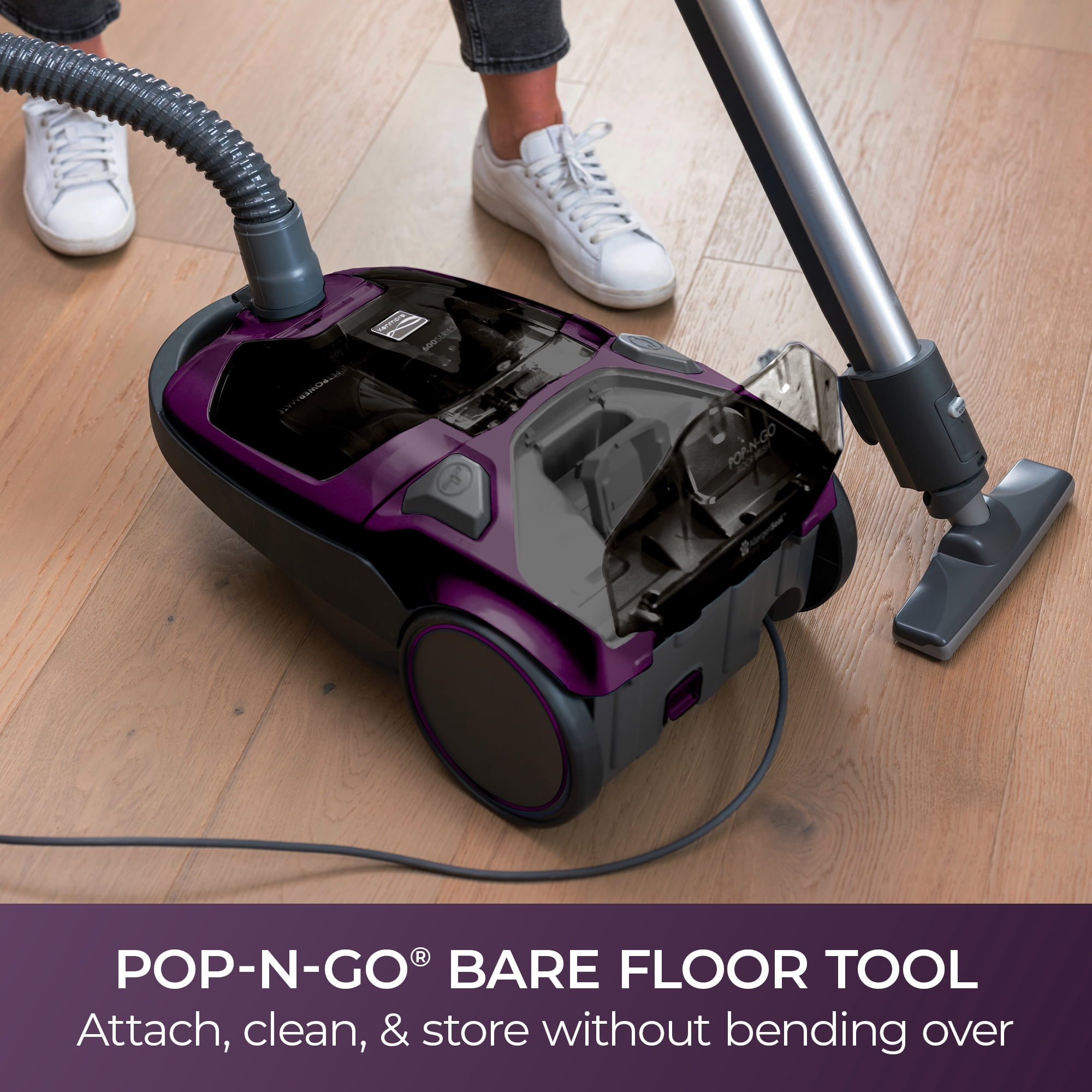 Kenmore POP-N-GO® 600 Series Canister Vacuum, Bagged, 25ft Cord, Hair Eliminator®, AllergenSeal HEPA Filtration, Deep Cleaning, All Floors, BC4031