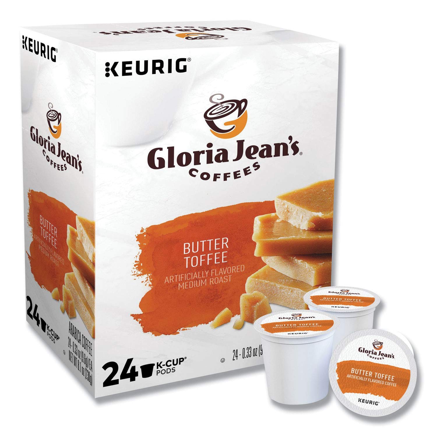 Keurig K-Cup Coffee Pods Butter Toffee Medium Roast Coffee 24 Count 2 Pack