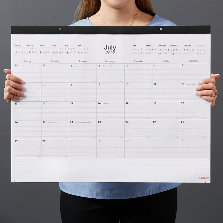 Staples January Through July Calendar
