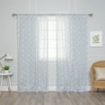 thumbnail image 1 of Quality Home Diamant Border Curtain - Rod Pocket/Back Tab - Indigo - 52" W x 96" L - (Set of 2 Panels), 1 of 1