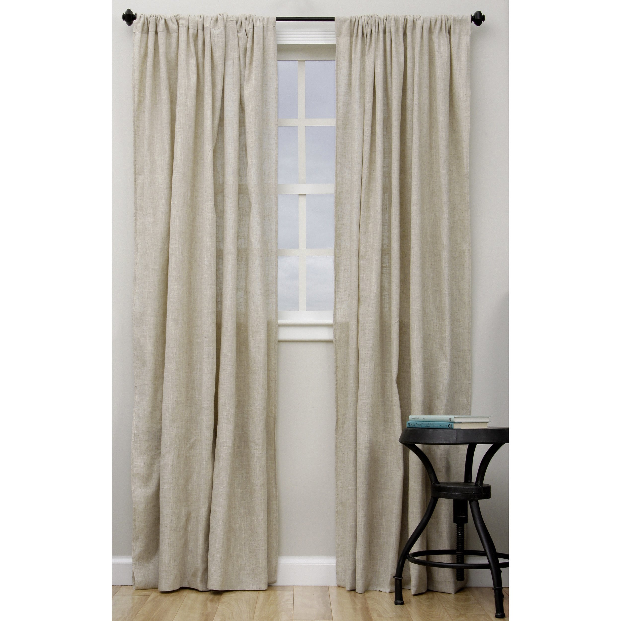 Saro Lifestyle Classic Linen Blend Curtain Panel