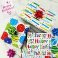 thumbnail image 4 of Birthday Wrapping Paper for Boys Girls Kids - Happy Birthday Balloons Candles Gift Wrap Paper for Birthday Holiday Party - 6 Large Sheets, 27x37 inch, 4 of 6