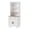 White+Natural, variant on Leumius 63" Farmhouse Tall Kitchen Pantry,5 Layers Storage Cabinet with Adjustable Shelves,Modern Pantry Cabinet with Drawer for Kitchen, Dining Room, Bathroom, Living Room,Black