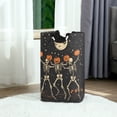 thumbnail image 6 of Yayeee Freestanding Laundry Hamper with Handle Collapsible Large Storage Basket for Clothes, Black Halloween Dancing Skeleton, 6 of 7
