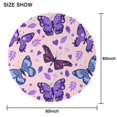 thumbnail image 2 of 60 Inch Round Lace Tablecloth Water Resistant Washable, Monarch Butterfly Aesthetic, 2 of 5