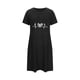 thumbnail image 4 of Camisón corto extragrande para mujer, estampado, cuello redondo y manga corta, de poliéster., 4 of 6