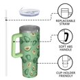 thumbnail image 4 of 1pc Avocado 40oz Tumbler with Straw & Handle - Insulated Stainless Steel Cup | Holiday Gift for Man Women (Christmas, Valentine's, Birthday), 4 of 7