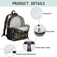 thumbnail image 4 of Mushroom and Fern Black Pattern Backpack for School, Cute School Bag with Adjustable Shoulder Straps and Padded Back, 13.8"x11.4"x6", 4 of 5