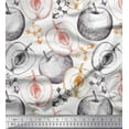 thumbnail image 1 of Soimoi Cotton Cambric Fabric Floral & Sketch Fruits Printed Fabric 1 Yard 42 Inch Wide, 1 of 3