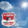 thumbnail image 6 of No Dumping Shield Sign This Property Is Protected By Video Surveillance (2 Pack) 12 inch X 12 inch Shield-Shaped Rust-Free Aluminum Metal Signs Weather Resistant, UV Protected Made in, 6 of 7