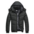 thumbnail image 5 of Men's Long Puffer Jacket Winter Warm Hooded Zip Up Quilted Padded Coat with Pockets Outdoor Outerwear, 5 of 7