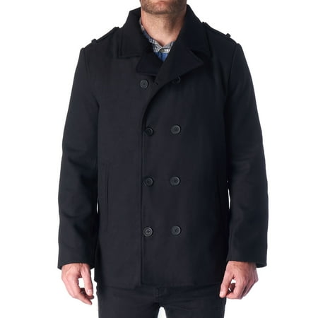 Hammer Anvil Bryce Mens Wool Blend Double Breasted Peacoat Dress Jacket Pea Coat