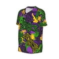 thumbnail image 2 of Rocae Mardi Gras7 for Breathable Men's Baseball T-Shirt Fashionable Casual Baseball Jersey, Moisture-wicking Sportswear Small, 2 of 9