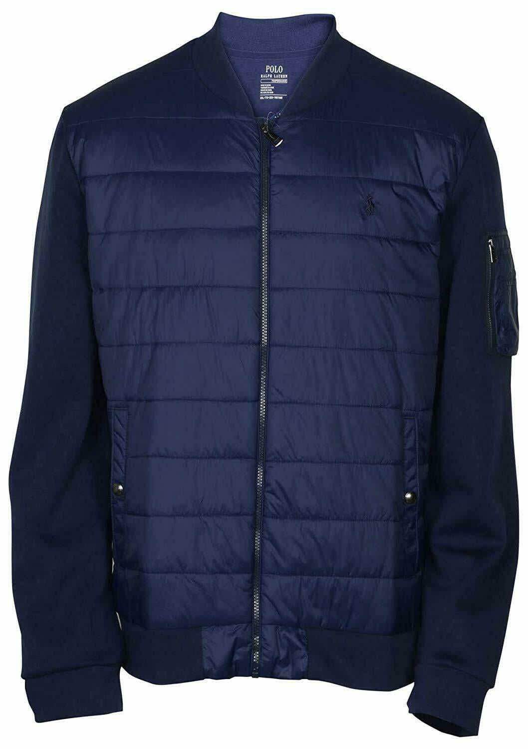 New Polo Ralph Lauren Men's Double Knit Quilted Bomber Jacket Navy S,  7369-2 