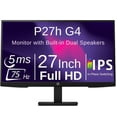 thumbnail image 1 of HP P27h G4 Monitor de oficina de escritorio IPS de 27 pulgadas Full HD 75 Hz Altavoz incorporado Inclinación Pivote giratorio Altura ajustable Luz azul baja HDMI VGA DisplayPort para pantalla de PC po, 1 of 5