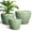 Green, variant on Ceramic Plant Pots ,10+8+6 inch Modern Large Flower Planters for Plants with Drainage & Saucer  for Orchids & Succulents Housewarming Gift for Women, Set of 3 Blue-Glaze