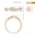 thumbnail image 5 of ANGARA Natural Diamond Infinity Twist Bypass Ring in 14K Rose Gold for Women (Size-3.2mm| Color-I-J| Clarity-I1-I2) | April Birthstone, Anniversary, Jewelry Gift for Women | Natural Diamond Ring, 5 of 9