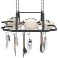 thumbnail image 2 of Hexagon Ceiling Pot Rack Hanging Pan Rack Hanging with 15 Hooks, 34" Metal Hanging Pots and Pans Ceiling Mount Organizer Rack, Pot and Pan Hangers for Kitchen Cookware Utensils, 2 of 16