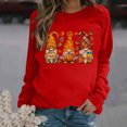 thumbnail image 1 of Meichang Hauts pour Femmes Automne Action de Grâce T-Shirts Graphiques Décontractés Manches Longues Coupe Ample Col Rond Chandail Blouse Hauts, 1 of 4