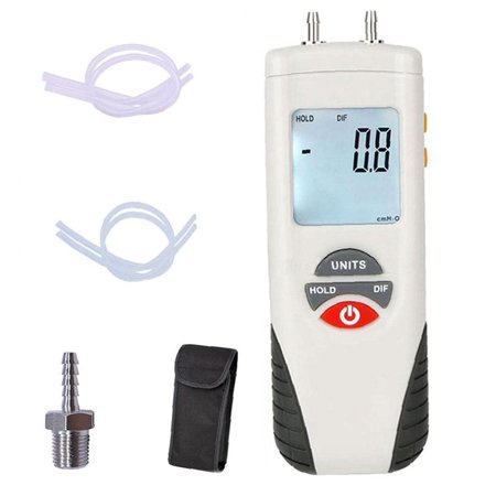 Differenzdruckmessgerät, Dual-Port-Manometer, Digitales Manometer mit LCD-Hintergrundbeleuchtung, Geeignet Zum Messen von Luft und Differenzdruckmessgeräten Differenzdruckmessgerät, Dual-Port-Manometer, Digitales Manometer mit LCD-Hintergrundbeleuchtung, Geeignet Zum Messen von Luft und Differenzdruckmessgeräten