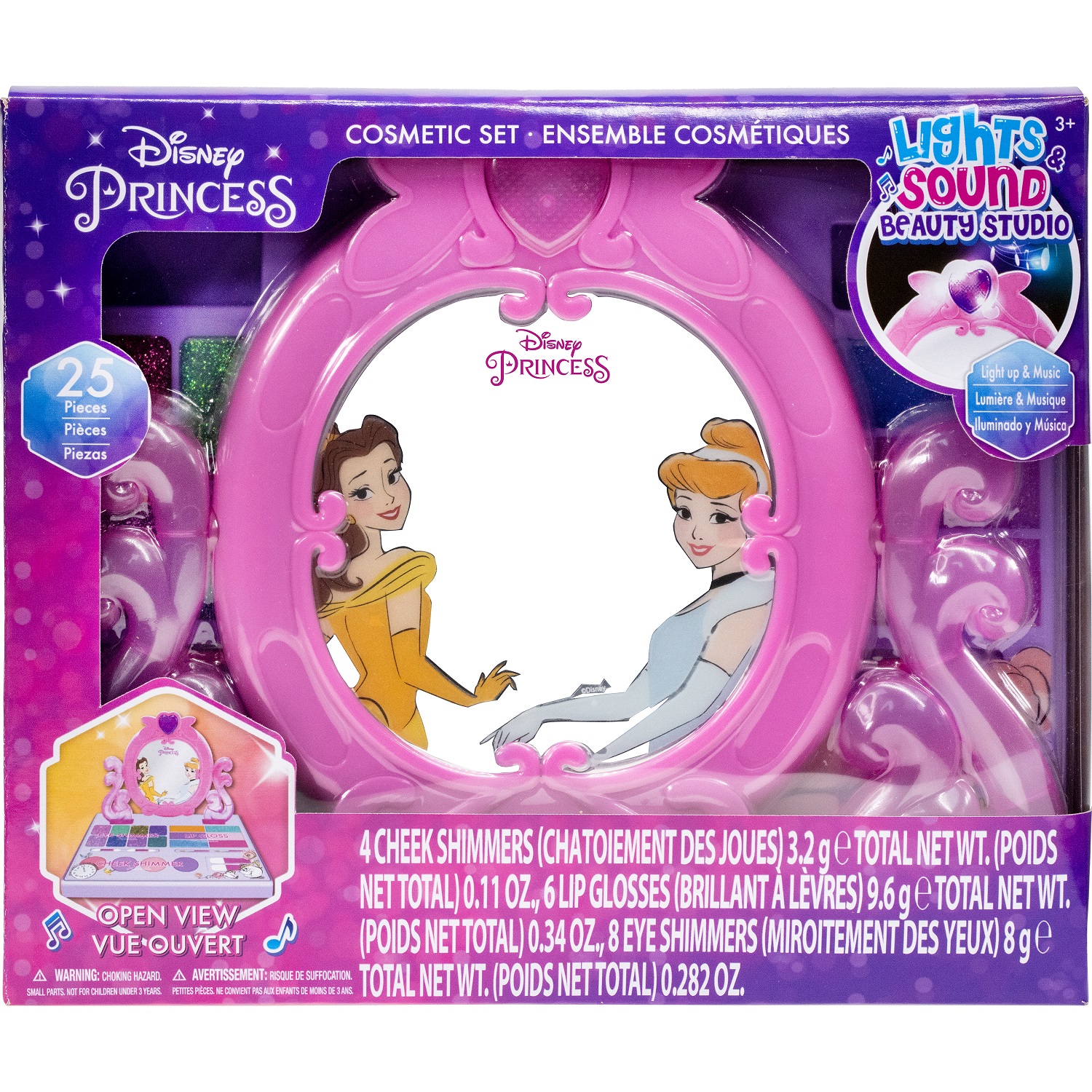 Disney Princess - Townley Girl Kids Vanity Compact Make-Up Kit, Play & Dress-Up Set, Age 3+ - image 5 of 11
