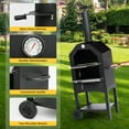 thumbnail image 6 of Artbros Outdoor Pizza Oven, Wood-Fire Pizza Oven with Pizza Stone and Waterproof Cover, 6 of 8