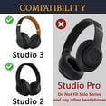 thumbnail image 2 of SOULWIT Top+Bottom Headband Cover Kit for Beats Studio 3 & Studio 2 Wired & Wireless Headphones, Replacement Headstrap Pad Repair Part with Durable Silicone and Plastic - Studio3 Midnight Black, 2 of 7