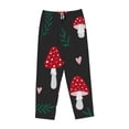 thumbnail image 4 of Disketp Amanita Mushroom Print Women'S Comfy Pajama Pants Casual Drawstring Palazzo Lounge Wide Leg Pants, 4 of 9