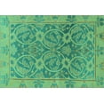 thumbnail image 1 of Ahgly Company Machine Washable Indoor Rectangle Abstract Turquoise Blue Modern Area Rugs, 3' x 5', 1 of 4
