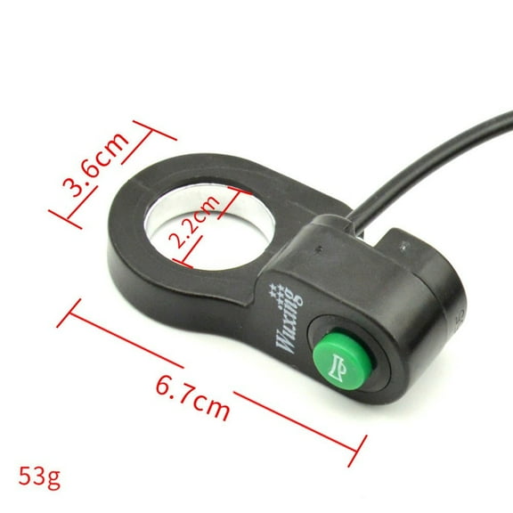 Handlebar Switch Bike Horn Button Green Abs Plastic Shell Black Copper Wire For Electric Bike Momentary Regen Cruise Useful Fangkenuo